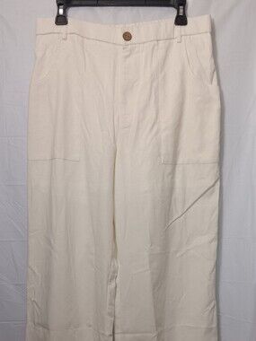 MANFINITY LINEN BLEND  CINCHED ELASTIC WAISTBAND WIDE-LEG PANTS